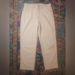 J. Crew Light Pink Raw Hem Jean